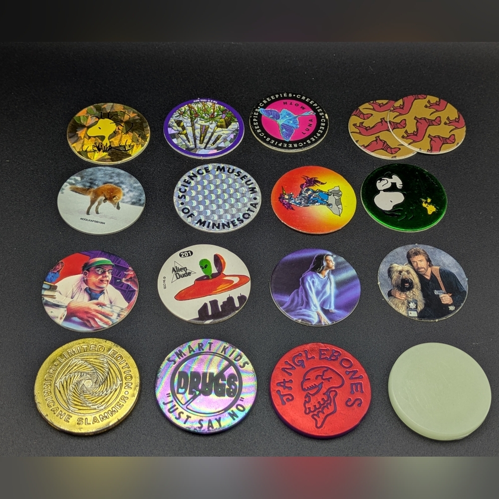 Vintage 90s Pog Slammers Lot DARE Say No To Drugs Whammer Jammer Goosebumps ++